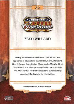 2009 Donruss Americana #32 Fred Willard Back