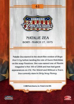 2009 Donruss Americana #41 Natalie Zea Back