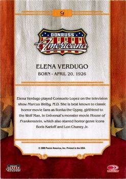 2009 Donruss Americana - Retail #9 Elena Verdugo Back