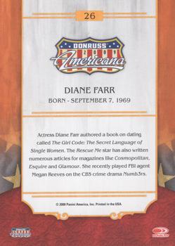 2009 Donruss Americana - Retail #26 Diane Farr Back
