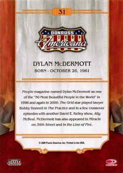 2009 Donruss Americana - Retail #31 Dylan McDermott Back