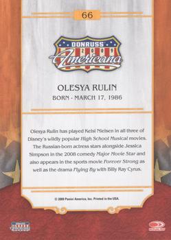 2009 Donruss Americana - Retail #66 Olesya Rulin Back