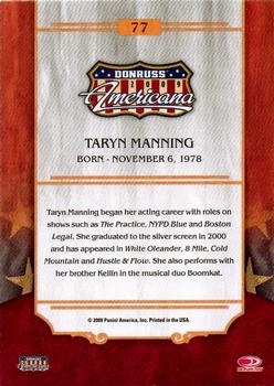 2009 Donruss Americana - Retail #77 Taryn Manning Back