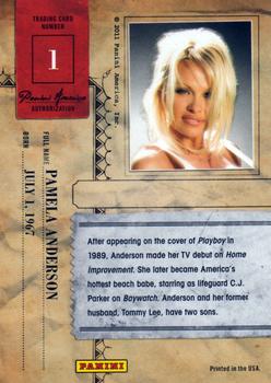 2011 Panini Americana #1 Pamela Anderson Back
