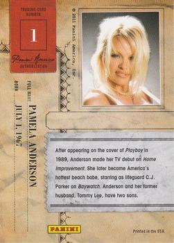 2011 Panini Americana Retail #1 Pamela Anderson Back