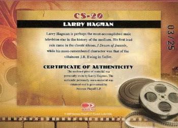 2007 Donruss Americana - Cinema Stars Material Super Stars #CS-20 Larry Hagman Back