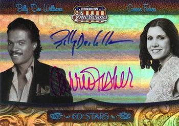 2007 Donruss Americana - Co-Stars Signature #8 Billy Dee Williams / Carrie Fisher Front