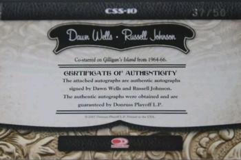 2007 Donruss Americana - Co-Stars Signature #10 Dawn Wells / Russell Johnson Back