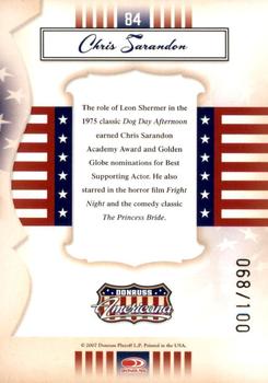 2007 Donruss Americana - Gold Proofs #84 Chris Sarandon Back
