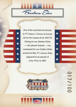 2007 Donruss Americana - Gold Proofs Retail #9 Barbara Eden Back
