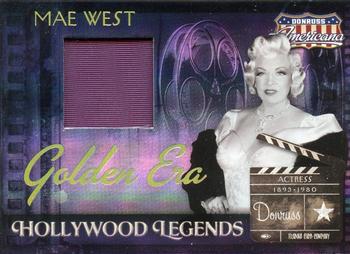 2007 Donruss Americana - Hollywood Legends Material Golden Era #9 Mae West Front