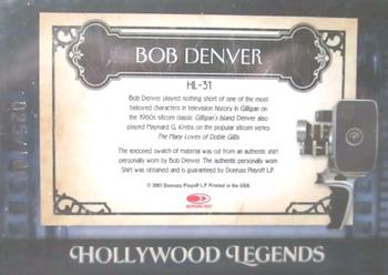 2007 Donruss Americana - Hollywood Legends Material Silver Screen #31 Bob Denver Back