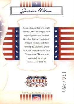 2007 Donruss Americana - Silver Proofs #7 Gretchen Wilson Back