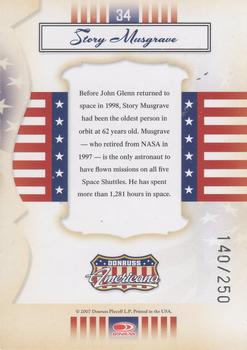 2007 Donruss Americana - Silver Proofs #34 Story Musgrave Back