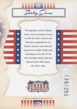 2007 Donruss Americana - Silver Proofs Retail #65 Shirley Jones Back