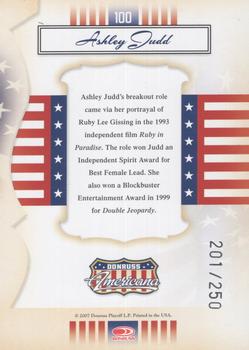 2007 Donruss Americana - Silver Proofs Retail #100 Ashley Judd Back