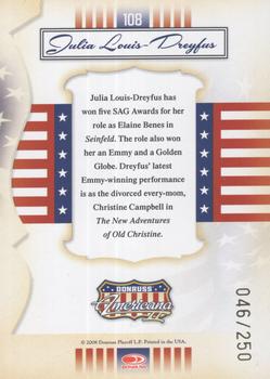 2008 Donruss Americana II - Gold Proofs Retail #108 Julia Louis-Dreyfus Back