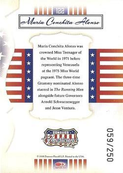 2008 Donruss Americana II - Gold Proofs Retail #122 Maria Conchita Alonso Back
