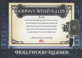 2008 Donruss Americana II - Hollywood Legends #HL-46 Johnny Weissmuller Back