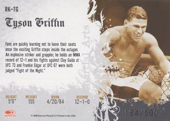 2008 Donruss Americana II - Ring Kings #RK-TG Tyson Griffin Back