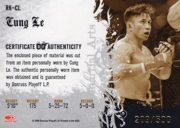 2008 Donruss Americana II - Ring Kings Material #RK-CL Cung Le Back