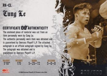 2008 Donruss Americana II - Ring Kings Signature Material #RK-CL Cung Le Back