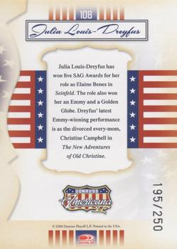2008 Donruss Americana II - Silver Proofs #108 Julia Louis-Dreyfus Back