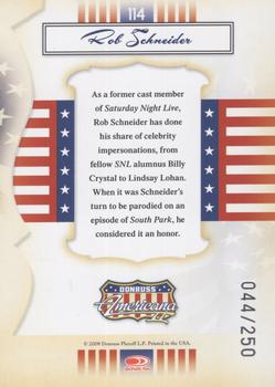 2008 Donruss Americana II - Silver Proofs #114 Rob Schneider Back