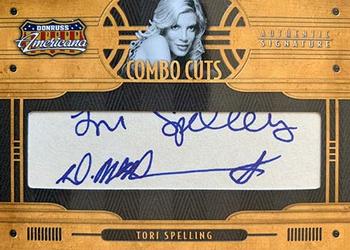 2009 Donruss Americana - Combo Cut Autographs #5 Tori Spelling / Dean McDermott Front