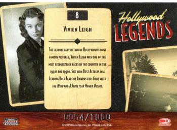 2009 Donruss Americana - Hollywood Legends #8 Vivien Leigh Back