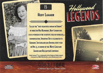 2009 Donruss Americana - Hollywood Legends #15 Hedy Lamarr Back