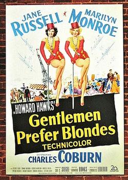 2009 Donruss Americana - Movie Posters Dual Material #44 Jane Russell / Marilyn Monroe Front