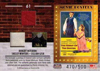 2009 Donruss Americana - Movie Posters Triple Material #61 Robert Mitchum / Shelley Winters / Lillian Gish Back