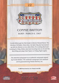 2009 Donruss Americana - Private Signings #22 Connie Britton Back