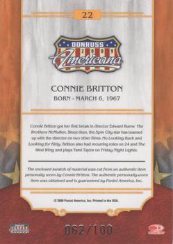 2009 Donruss Americana - Stars Material Silver Proofs #22 Connie Britton Back