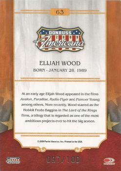 2009 Donruss Americana - Gold Proofs Retail #63 Elijah Wood Back