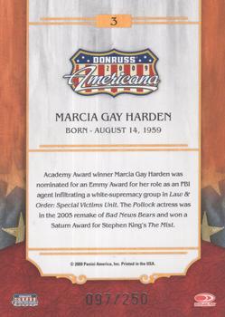 2009 Donruss Americana - Silver Proofs Retail #3 Marcia Gay Harden Back