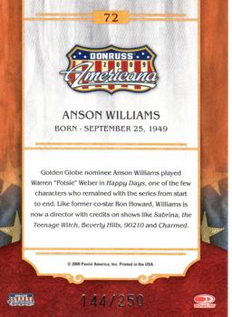 2009 Donruss Americana - Silver Proofs Retail #72 Anson Williams Back