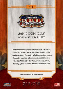 2009 Donruss Americana - Silver Proofs Retail #91 Jamie Donnelly Back