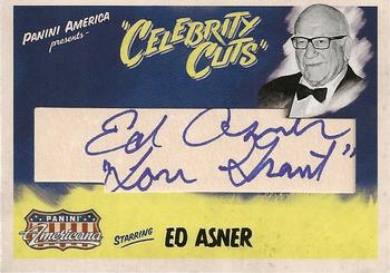 2011 Panini Americana - Celebrity Cut Autographs #55b Ed Asner Front