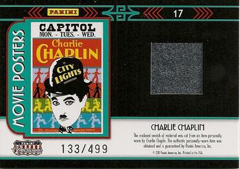 2011 Panini Americana - Movie Posters Material #17 Charlie Chaplin Back