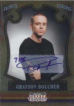 2011 Panini Americana - Private Signings #27 Grayson Boucher Front
