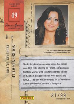 2011 Panini Americana - Private Signings #49 Noureen DeWulf Back