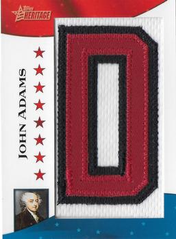 2009 Topps American Heritage - American Presidents Patches #PP-JA John Adams Front