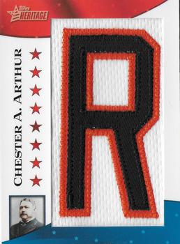 2009 Topps American Heritage - American Presidents Patches #PP-CA Chester A. Arthur Front