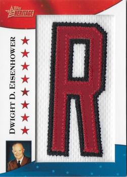 2009 Topps American Heritage - American Presidents Patches #PP-DE Dwight D. Eisenhower Front