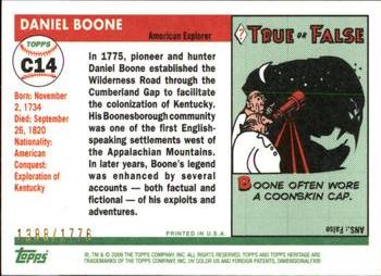 2009 Topps American Heritage - Chrome #C14 Daniel Boone Back
