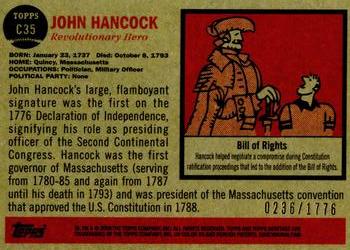 2009 Topps American Heritage - Chrome #C35 John Hancock Back