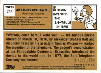 2009 Topps American Heritage - Chrome #C44 Alexander Graham Bell Back