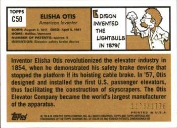 2009 Topps American Heritage - Chrome #C50 Elisha Otis Back